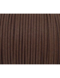 Lacet daim synthétique marron 2
