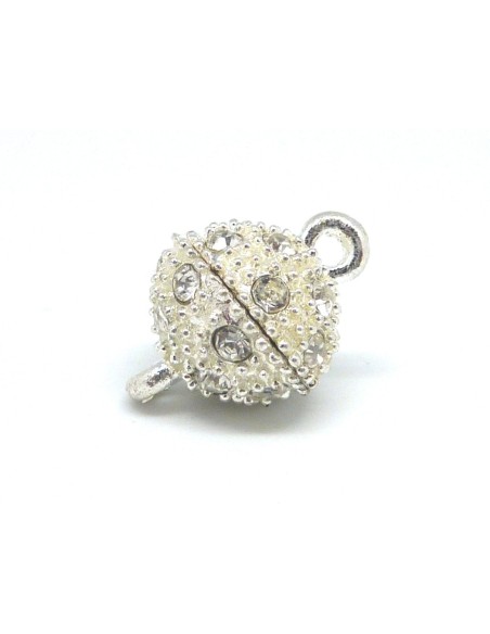 Fermoir aimanté avec strass en métal
