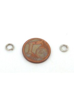 140 anneaux de jonction 5mm x 0,9mm en métal argenté 2