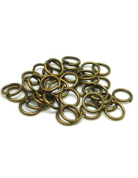 Anneaux de jonction 6mm x 0,9mm en métal de couleur bronze