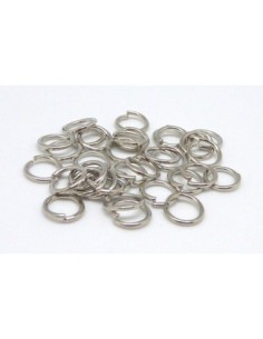 anneau de jonction en métal argenté 6mm x 1mm