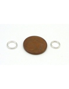 anneaux de jonction 7mm x 0,9mm en métal argenté brillant 2