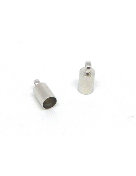 Embout en métal argenté pour cordon de 3,5mm