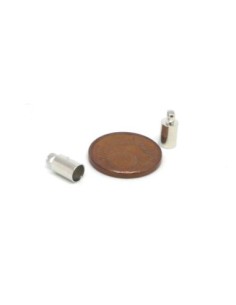 Embout en métal argenté pour cordon de 3,5mm 2