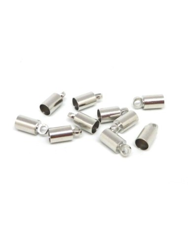 Embout en métal argenté pour cordon de 3,5mm