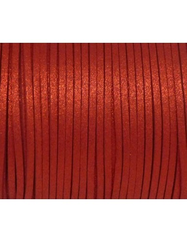 Lanière suédine rouge pailleté pas chère