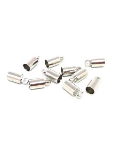 Embout en métal argenté pour cordon de 3,5mm