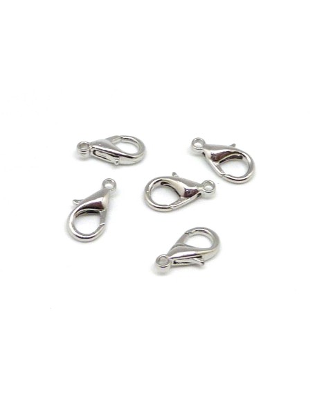 Mousqueton 14mm argenté