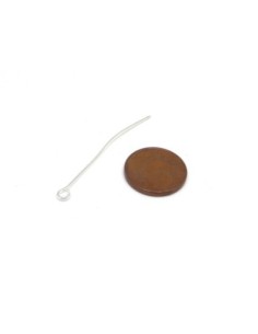 Clou à oeil argenté en métal de 4cm 2