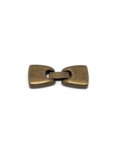 Fermoir clip pour lanière cuir de 12mm en métal de couleur bronze