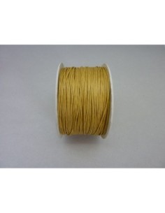 Cordon coton ciré jaune paille pour création bijoux 2