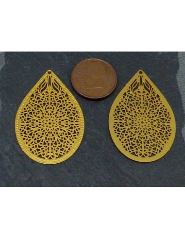 R-2 Estampes pendentifs larme goutte en...