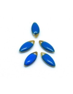 R-5 petites navettes émaillés recto/verso 10,7 x 4,5mm de...