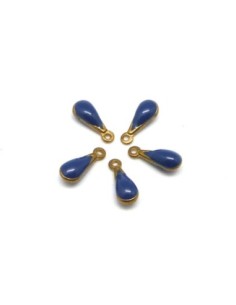 R-5 petites breloques gouttes émaillés recto/verso 10,7mm...