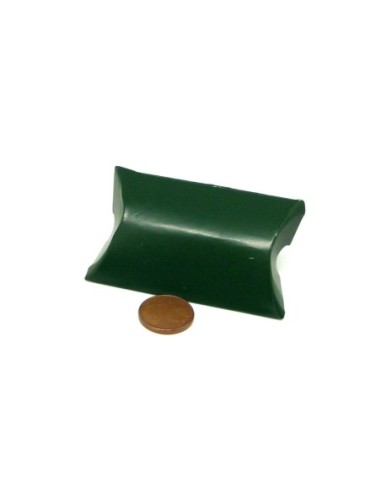 10 Petites boites cadeaux berlingot 6cm x 4cm en carton de couleur vert fin foncé peut être customisée