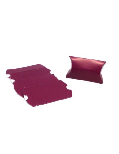 10 Petites boites cadeaux berlingot 6cm x 4cm en carton de couleur rose violet framboise peut être customisée