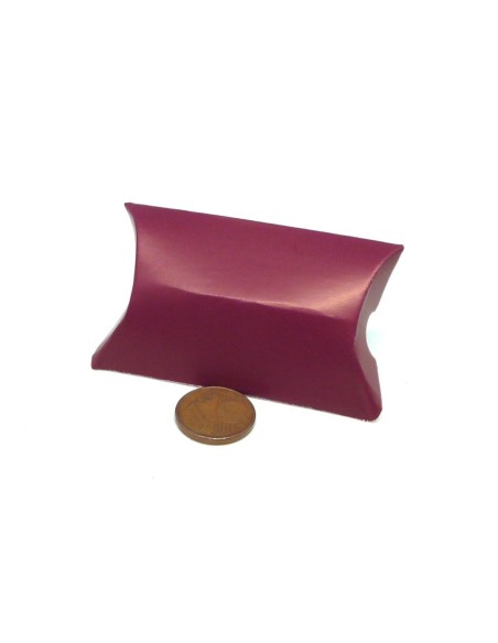 10 Petites boites cadeaux berlingot 6cm x 4cm en carton de couleur rose violet framboise peut être customisée