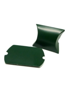 10 Boites cadeaux berlingot 7,5cm x 7cm en carton de couleur vert foncé