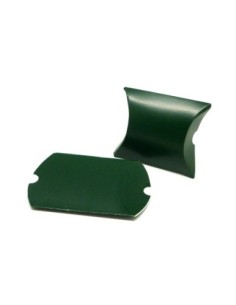 10 Boites cadeaux berlingot 7,5cm x 7cm en carton de couleur vert foncé 2