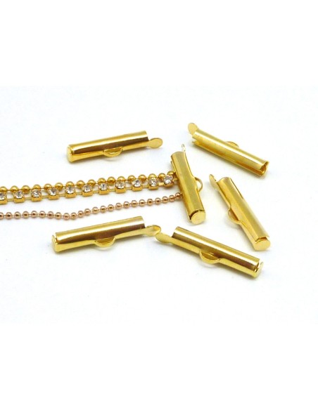 Embout chaîne bille 20mm doré pour création DIY