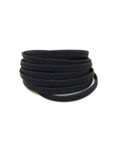 1,8M Cordon plat cuir synthétique 5mm de couleur noir mat