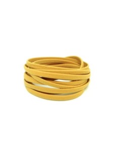 1,8M Cordon plat cuir synthétique 5mm de couleur marron...