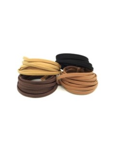 Lot de 4 fois 1,8M Cordon plat cuir synthétique 5mm de... 2