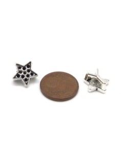 10 Perles passant étoile travaillée pour lanière de 6mm... 2