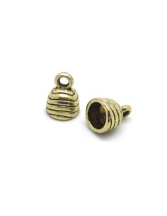 Embout doré pâle pour cordon de 6mm en métal