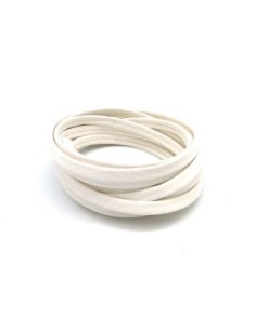 R-1,8M Cordon plat cuir synthétique 5mm de couleur Blanc mat