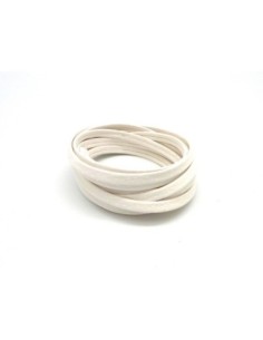 R-1,8M Cordon plat cuir synthétique 5mm de couleur Blanc mat 2