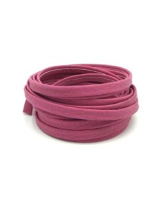 1,8M Cordon plat cuir synthétique 5mm de couleur rose...