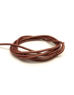 Cordon cuir 2mm marron cuivré