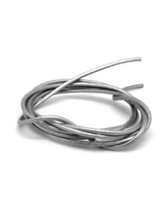 Cordon cuir 2mm gris argenté, gris perle effet métallisé