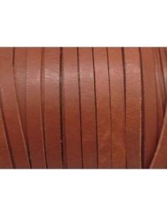 R-1m Cuir plat largeur 5mm de couleur marron caramel...