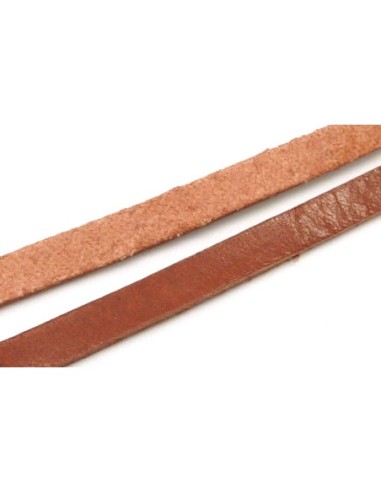 R-1m Cuir plat largeur 5mm de couleur marron...