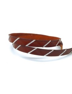R-20cm Cuir plat largeur 10mm de couleur marron caramel... 2