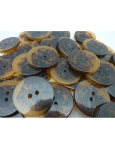 Bouton rond marron marbré transparent pas cher 2
