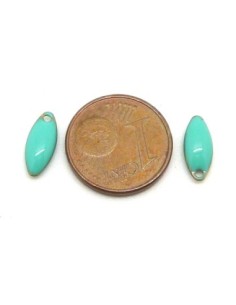R-5 petites navettes émaillés recto/verso 10,7 x 4,5mm de... 2