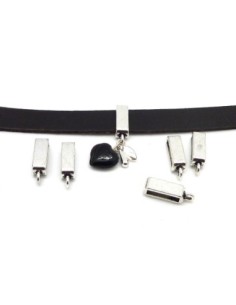 beliere argenté en metal pour lanière de 10mm pas chère