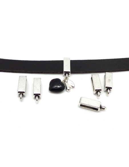 beliere argenté en metal pour lanière de 10mm pas chère