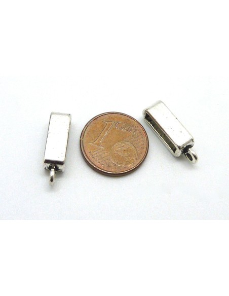 beliere en metal argente pour lanière de 10mm