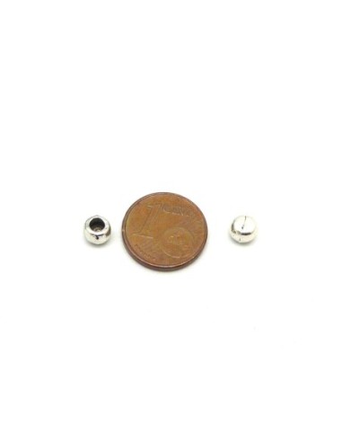 25 Perles embout de finition pour cordon de 2,5mm - 3mm en métal argenté