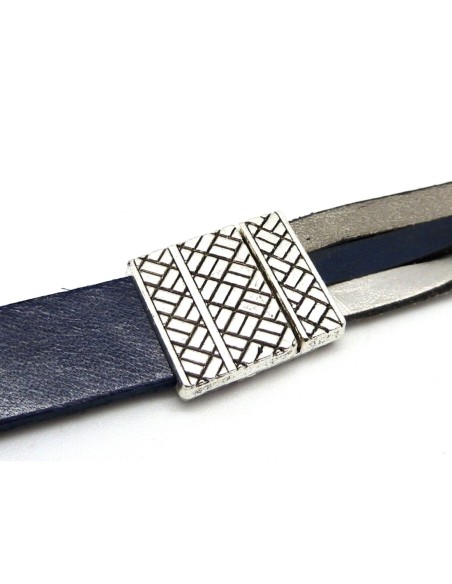 Fermoir magnétique metal argente ouverture 14mm