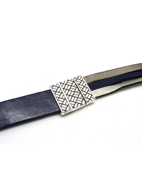 Fermoir magnétique metal argente ouverture 14mm