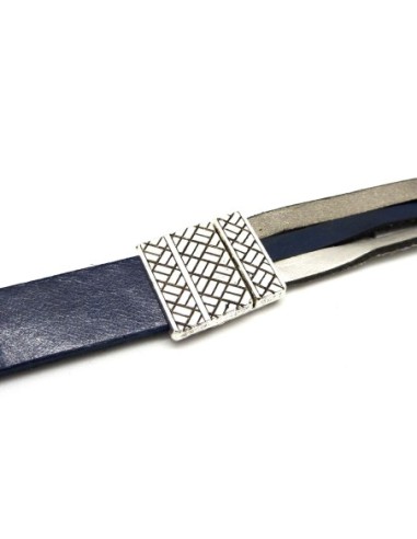 Fermoir magnétique metal argente ouverture 14mm