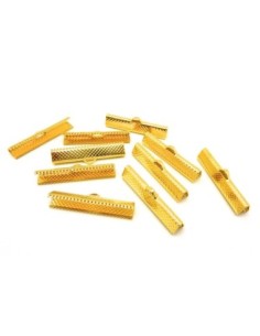 R-10 Embouts griffe serre ruban 30mm en métal doré