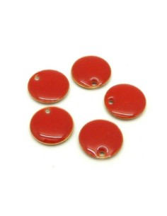 R-5 petits sequins émaillés recto/verso 10,5mm de couleur...