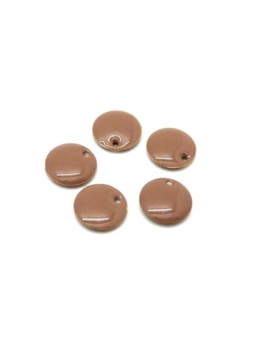 R-5 petits sequins émaillés recto/verso 10,5mm...