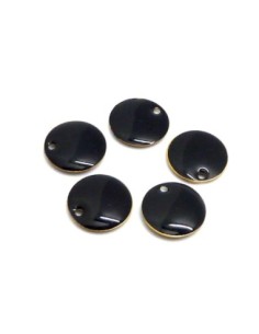 R-5 petits sequins émaillés recto/verso 10,5mm de couleur...